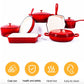 MHome 11 Piece Enameled Cast Iron Modern Non-Stick Cookware Set-Various Colours