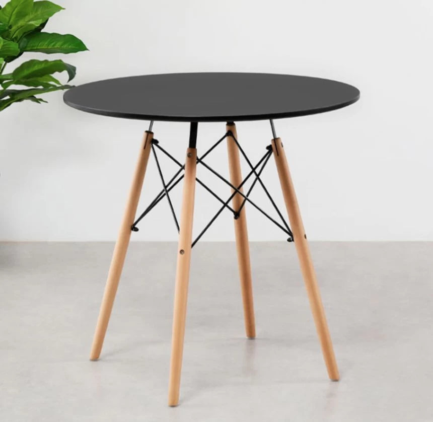 MFurn Modern Glass Table 4pc Mid Century Tulip Style Padded Chairs Various Options