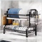 MHome 2-Tier Stainless Steel Dish Rack – Durable Organizer for Plates, Cups & Utensils