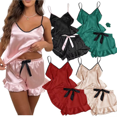Ladies Sexy Camisole Pyjamas-Various Colours