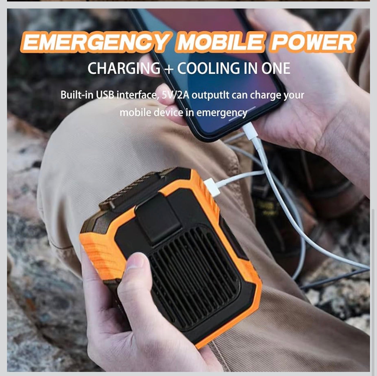 MTech 3-in-1 Portable Fan with Power Bank - USB Charging, 5000mAh Battery, Wearable Neck and Belt Design,Includes Lanyard, Portable Bladeless Waist Fan with Belt Clip - USB Charging, Multifunctional Cooling/Powerbank