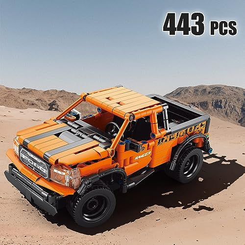 RiceBlock Ford Raptor RC Block Set with Handheld Controller, Speed and Sports Car