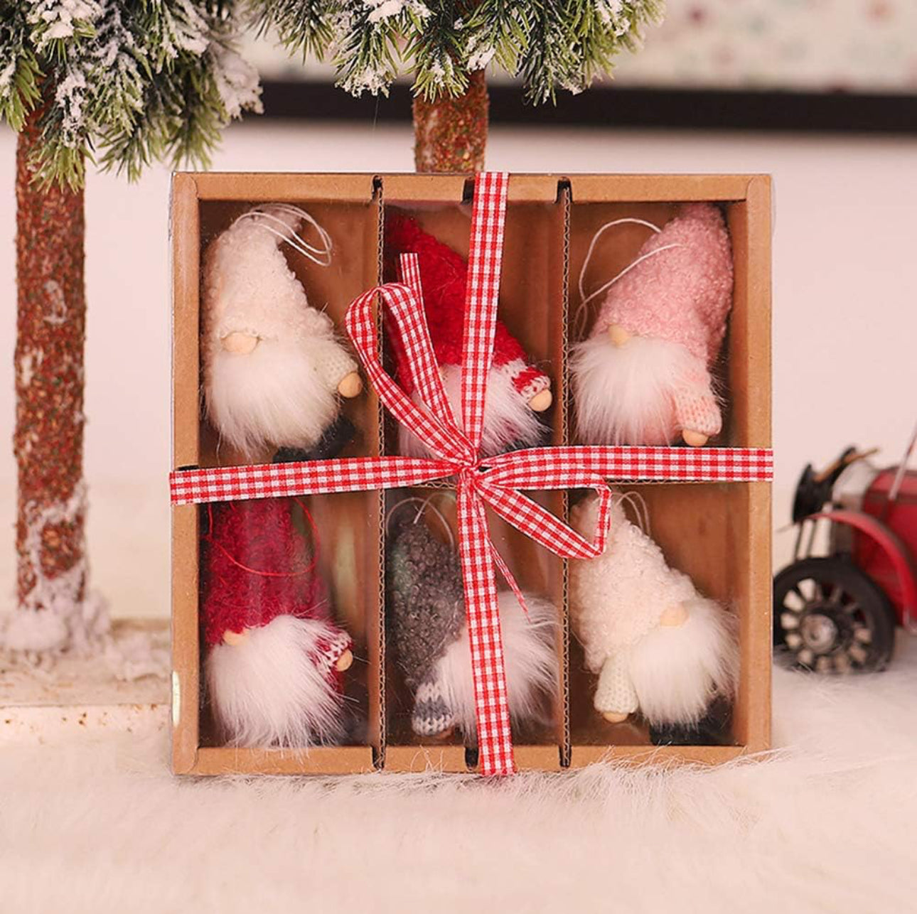 Christmas Decoration Box 6 Dolls Pendant Tree Hanging Ornaments Christmas Crafts Elves Decorations - Various Options