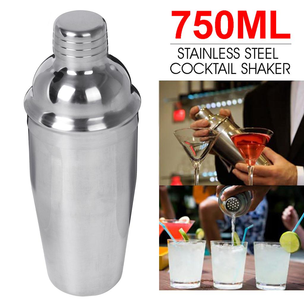 MHome Cocktail Shaker, 24 Martini Shaker Drink Mixer with Built-in Strainer for Bartending – Stainless Steel Bartender Shaker Metal Margarita Mixer for Mixed Drinks 700ml