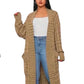Ladies Long Knitted Cardigan-Various Colours