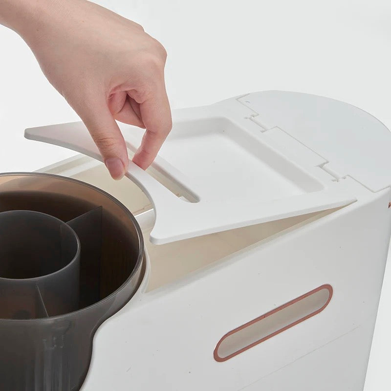 Rolling Narrow Storage Cabinet for Bedroom Kitchen Small Space, Gap Floor Cabinets with Clear Drawers Large Capacity Tower Waterproof Toilet Paper Organizer