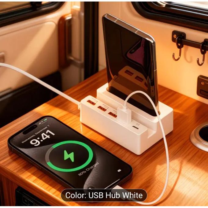 Mtech Fast Charging USB Hub with 4 USB ports & 1 Type C port-65watt