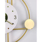 Elegant Wall Clock BF404 K146, Analog 60 x 48 cm,Metal, With Pendulum, Gold/Navy