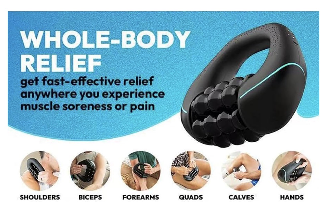 MSportz Electric Handheld Rolling Massager,Electric Rolling Percussion Massager,Marvixor Cellulite Roller,Ergonomic Multiple Handles, 3 Strength Levels, and 24 Massage Buttons