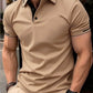 Mens Polo Style Shirts Casual V Neck Textured Slim Fit Solid Short Sleeve Cotton Knit Soft Tees Activewear-Various Colours
