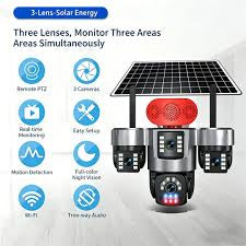MHome Smart Solar Security Camera 3 Lens 6K
