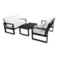 MFurn Ashton Aluminum 3-Piece Patio Furniture Set – Grey