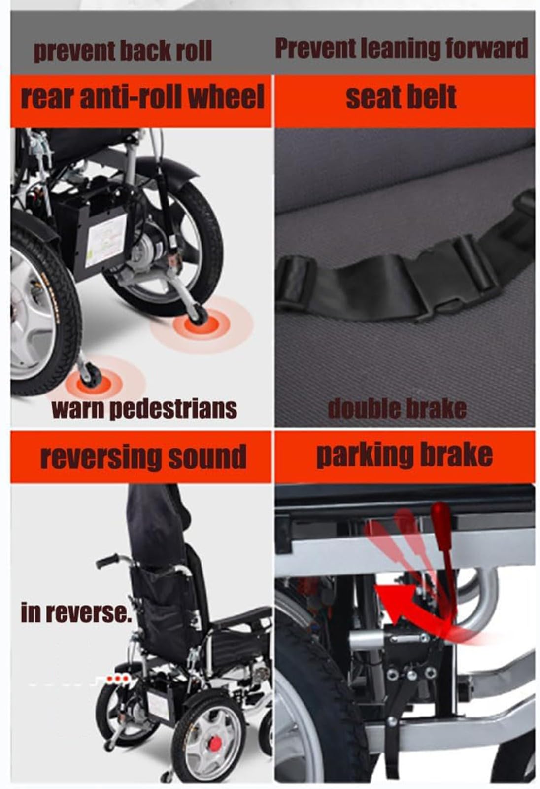 MTech Luxury Foldable Electric Wheelchair