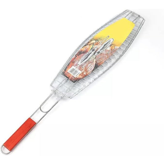 Fish Grill Essential | Wooden Handle Outdoor Grill Braai/BBQ