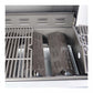 MHome Gas Grill 3 Burner With Cast Iron Grates, Thermometer And Side Shelves