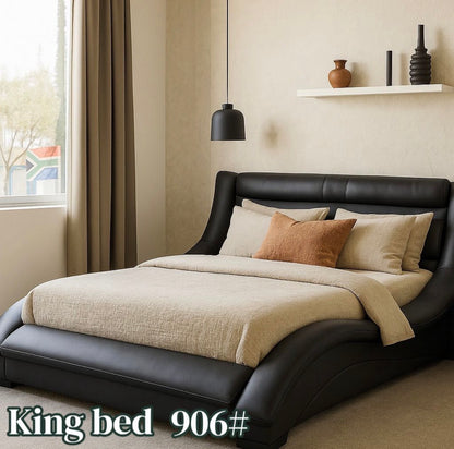 MFURN Caley Designer Sleigh Bed-Various Colours