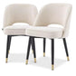 MFurn Nordic Styled Faux Marble Stone Dining Table Set Inc 6 Chairs
