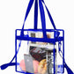 Clear Tote Bag, Stadium Security Approved, See Through Handbag Purse, Transparent Messenger Bag with Zipper Closure Crossbody Shoulder Bag with Adjustable Strap