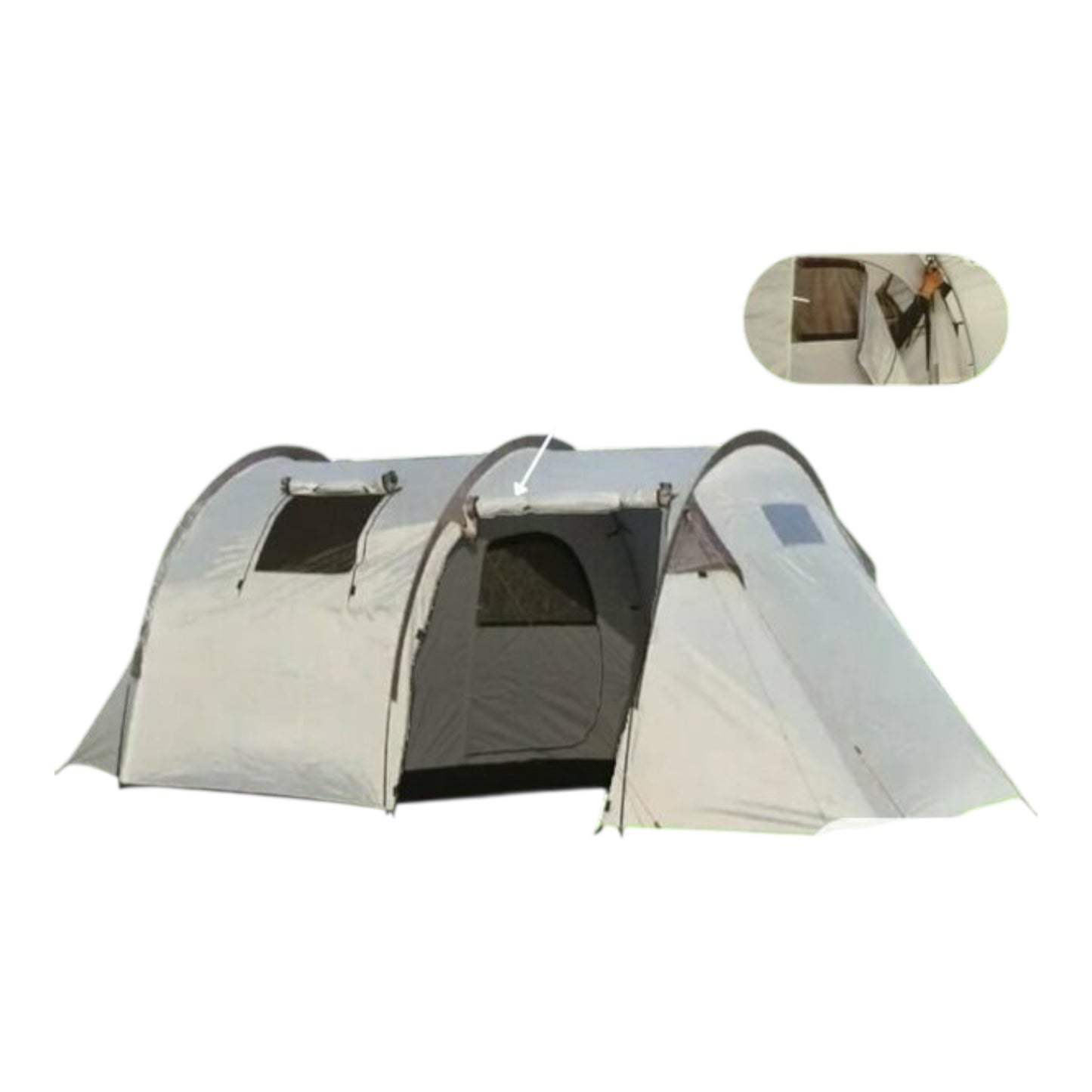 MHome 4-Person Tunnel Tent – Waterproof Outdoor Camping Shelter with Sunshade & Vestibule