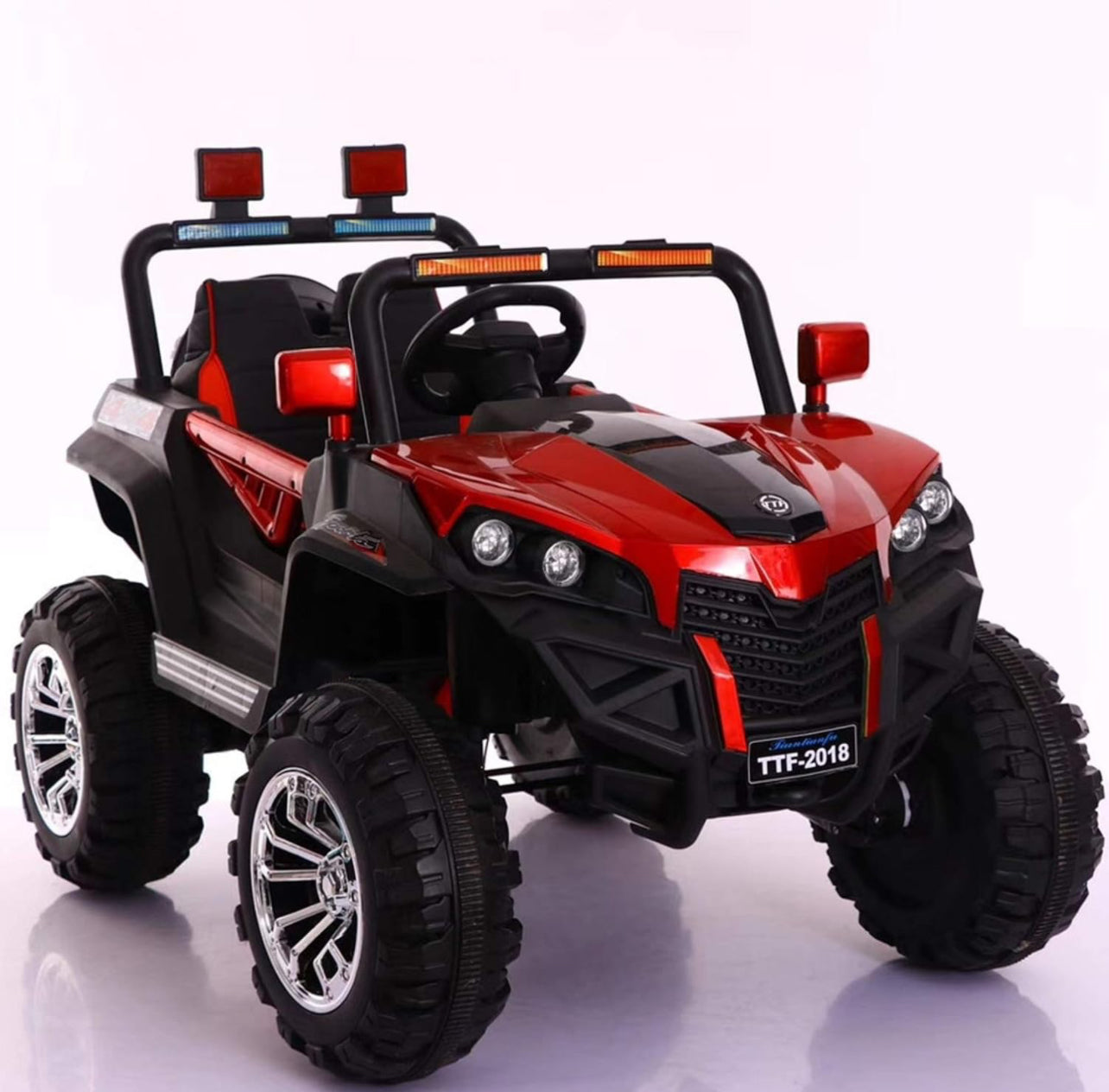 Kids Ride on Jeep with 12V Rechargeable Battery, Music, Lights and Remote Control, Red TTF2018
