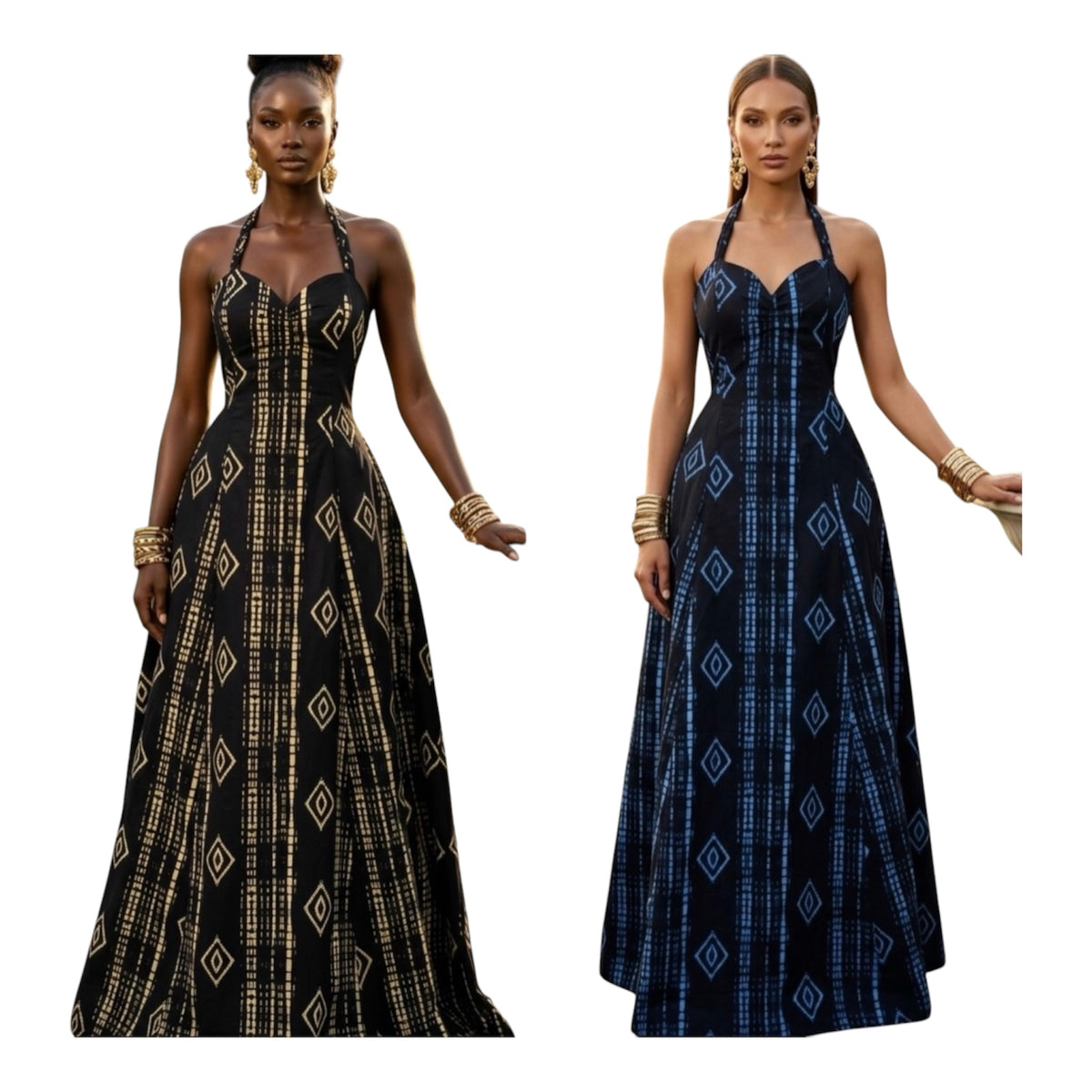 Ladies African Inspired Maxi Dress-Various Options