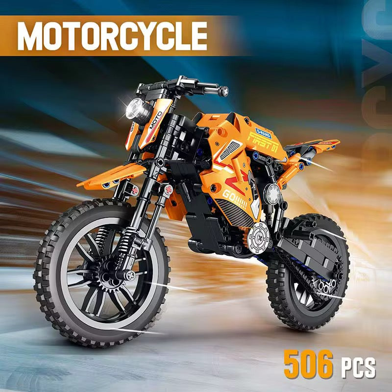 Building Blocks Motocross Bike Kit 506pc