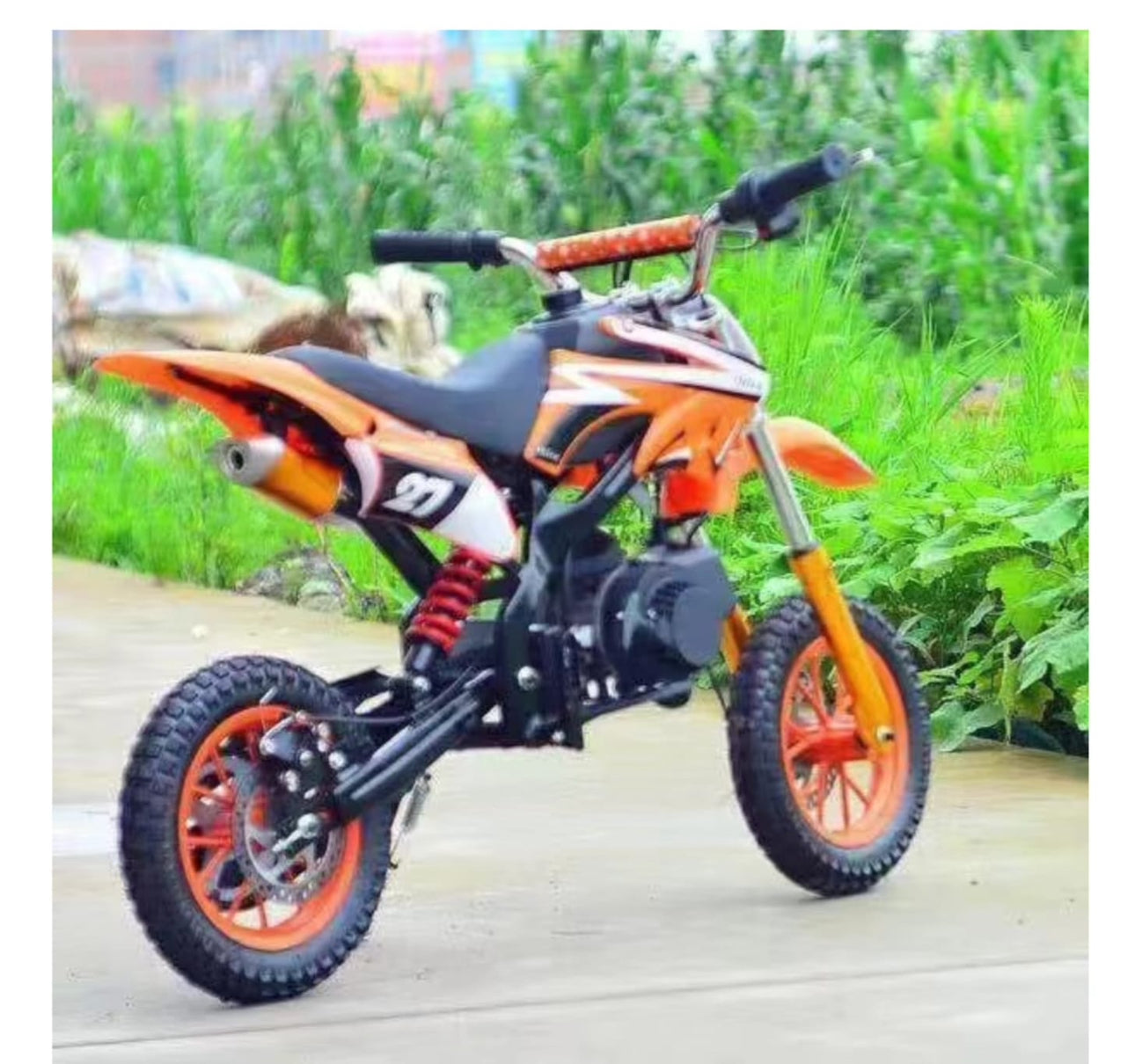 Mini Dirt Bike, 49Cc Dirt Bike, Children's Bike, Petrol-Powered 2-Stroke 49Cc Motorcycle