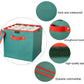 MHome Green Christmas Ornament Storage Box – Foldable with Label Window & Reinforced Panels