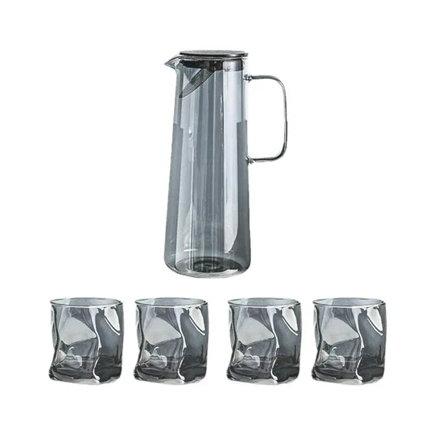 MHome Elegant 7 Piece Glass And Jug Set For Home, Kitchen And Dining Use