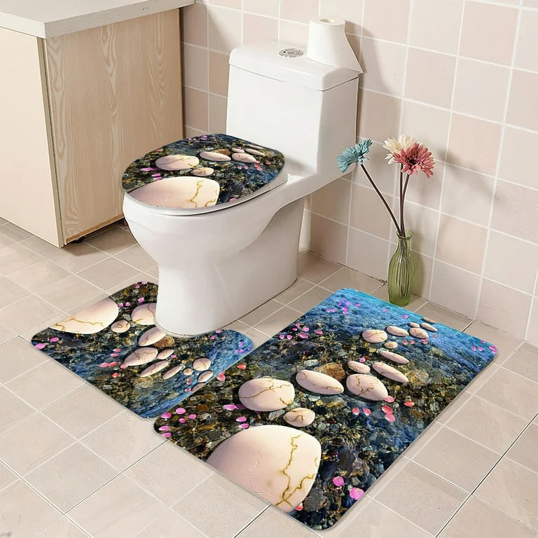 3pcs Bathroom Pedestal Mat for Toilet