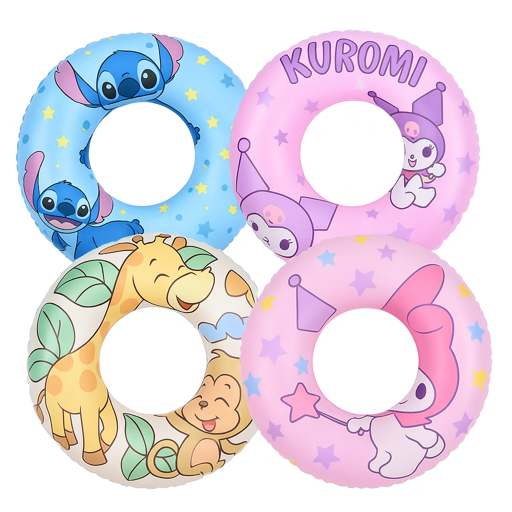 Kids Cartoon Inflatable Swim Ring – 60cm