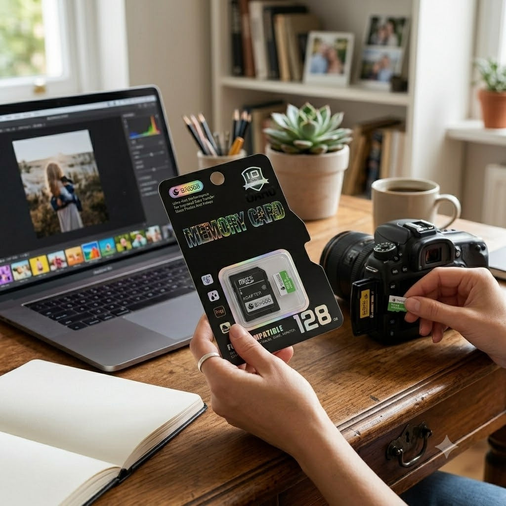BIVOOB 128GB MicroSD Memory Card with SD Adapter – UHS-I Class 10