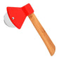 MHome 360° Roller Axe Pizza Cutter – Stainless Steel Blade with Bamboo Handle