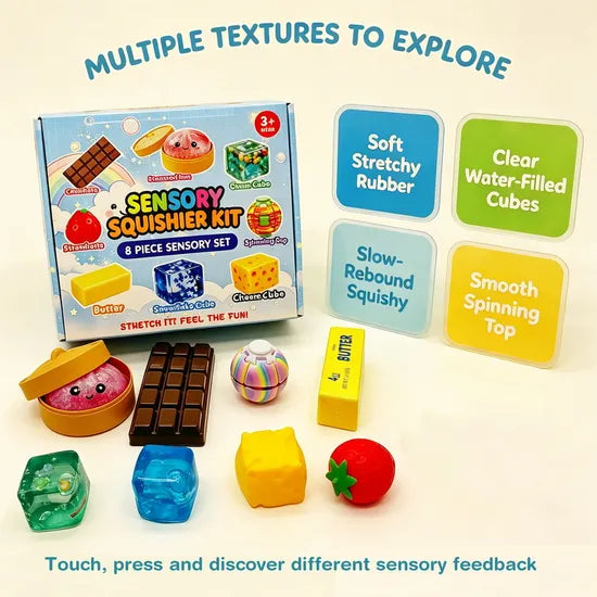 Kids Sensory Squishy Toy Set 8pc