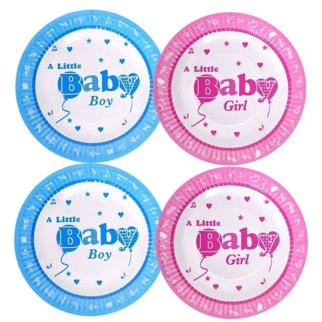 Baby Shower Party Plates 10pc - Various Options