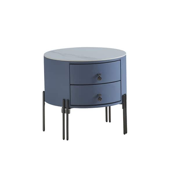 MFURN Modern 2-Drawer Nightstand, Storage Bedside Table for Bedroom, Living Room-Various Colours