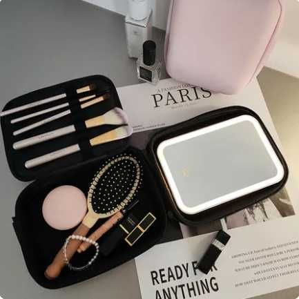 MBeauty Cosmetic bag with mirror Travel case with LED lighting-Various Colours Available