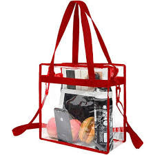 Clear Tote Bag, Stadium Security Approved, See Through Handbag Purse, Transparent Messenger Bag with Zipper Closure Crossbody Shoulder Bag with Adjustable Strap