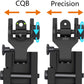Tactical Fiber Optics Low Profile Flip up Iron Sight with Front Red Dot Sight and Rear Green Dot Sight