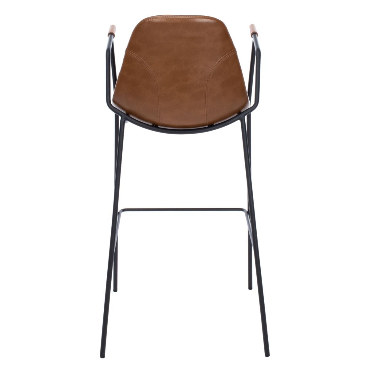 MFurn Mid Century Industrial Bar Stool with Footrest & Armrest Various Colours 2pc Set