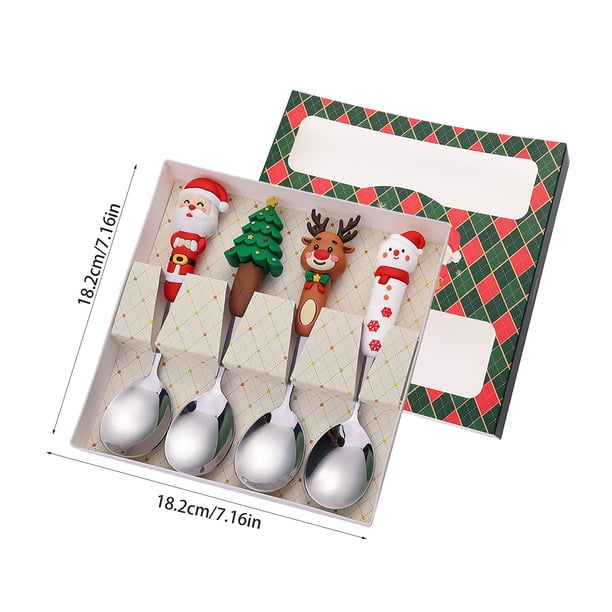 MHome Christmas Theme Cutlery Set 4pc in Gold or Silver Options