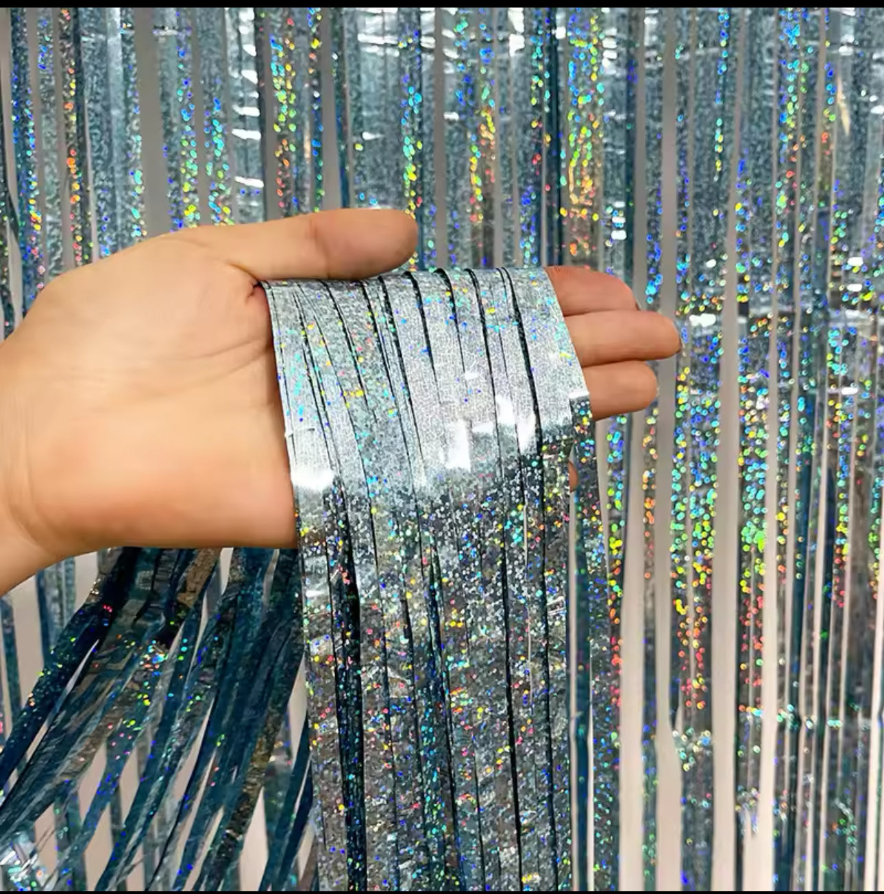 Holographic Rain Curtain Ribbon Birthday Party Wedding Decoration Handmade  - 2M