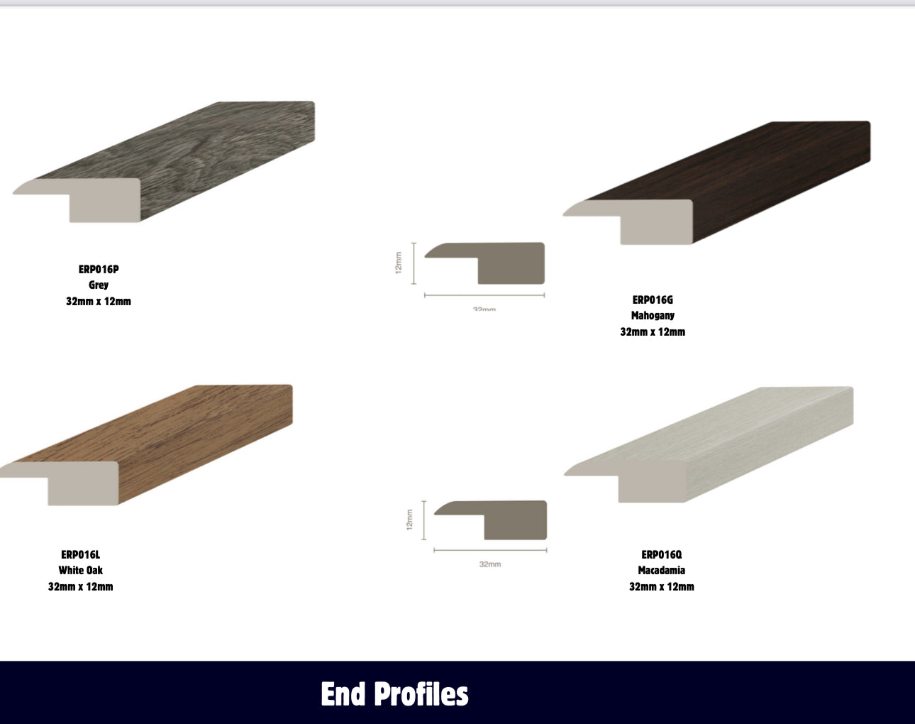 Polymer End Profile Various Colours