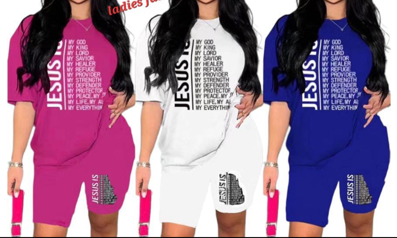 Christian Shirts for Women Dressy Casual Round Neck Jesus Print Bible Verse Christian Tops Casual Comfy Tops Shirts Inc Pants 2pc