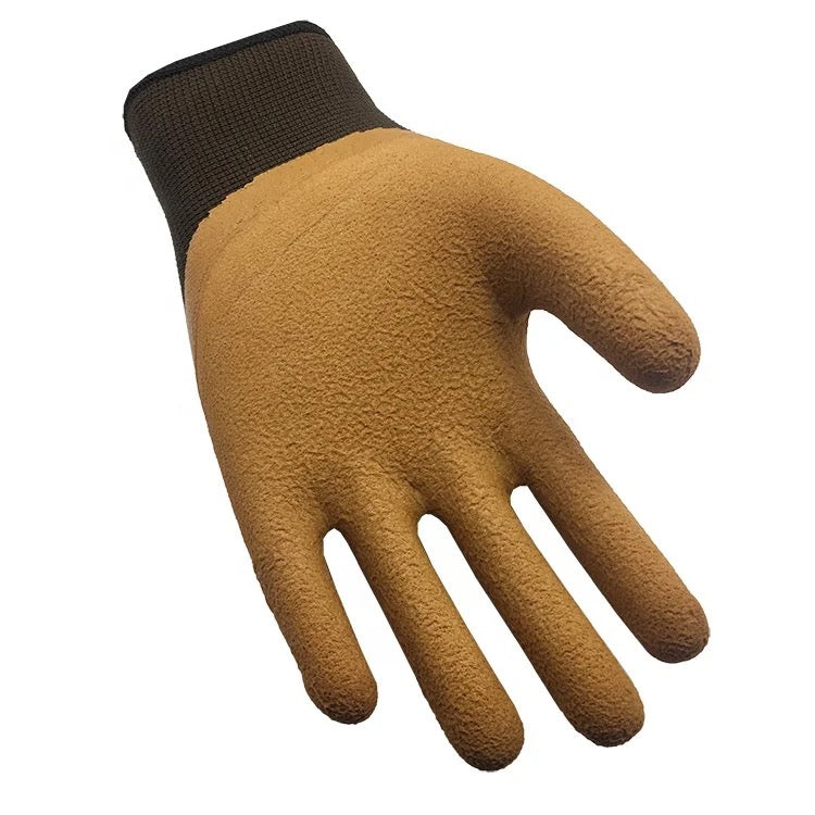 Latex Coffee Type Lined Work Gloves