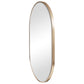 MHome Oval Bathroom Wall Mirror with Brushed Gold Frame