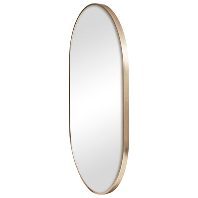 MHome Oval Bathroom Wall Mirror with Brushed Gold Frame
