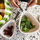 MHome Droplet Compact Colander – Folding Handles, Easy-Pour Corners
