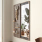 MFURN Multifunctional Full Length Mirror Wood With Shelf And Hooks 120x40cm