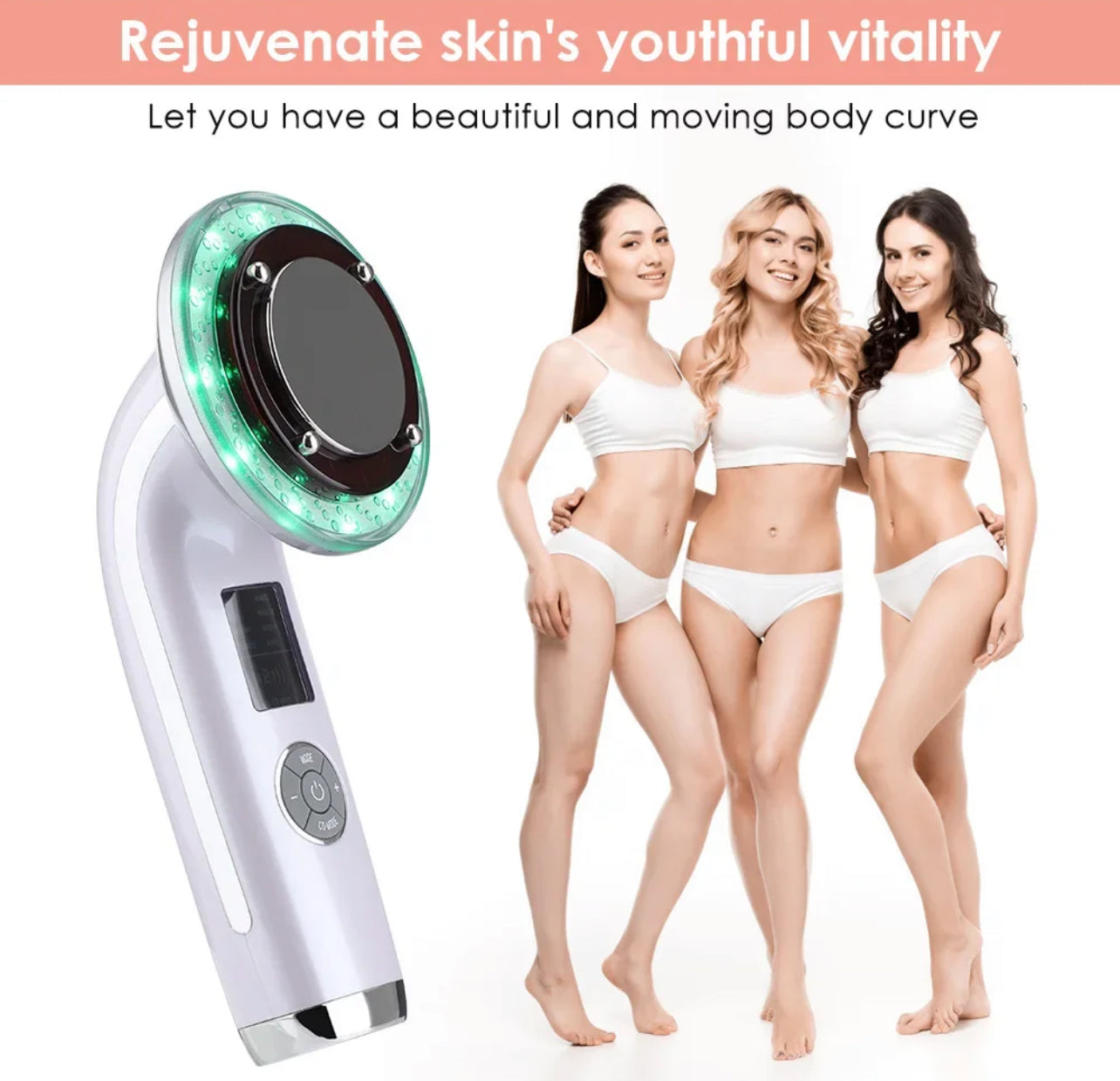 Body Slimming 8-IN-1 Machine ,Anti-Cellulite Fat Burner Skin Lift Tighten Massager - Available In Black or White